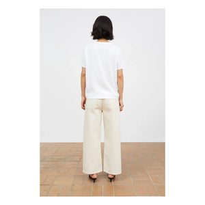 Skall Studio - Crop Taylor Organik Pamuk Kot Pantolon | Ecru