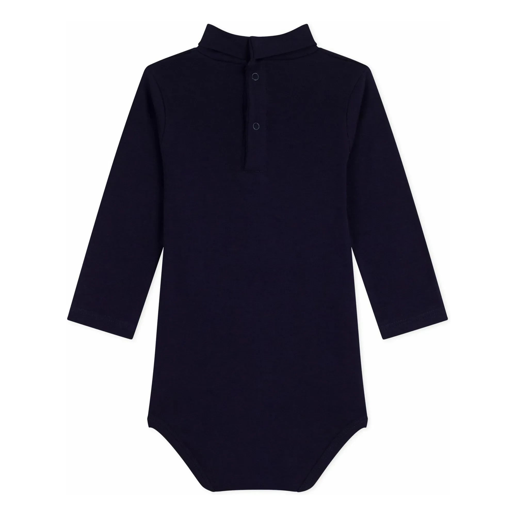 Petit Bateau - Body de cuello alto de algodón orgánico | Azul noche