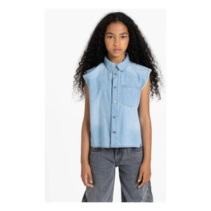 Finger in the nose - Camisa Vaquera Sin Mangas Ella | Gris