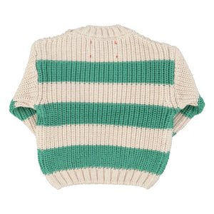 Piupiuchick - Jersey de algodón orgánico a rayas | Verde