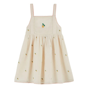 Emile et Ida - Vestido con bordado de limón | Crema
