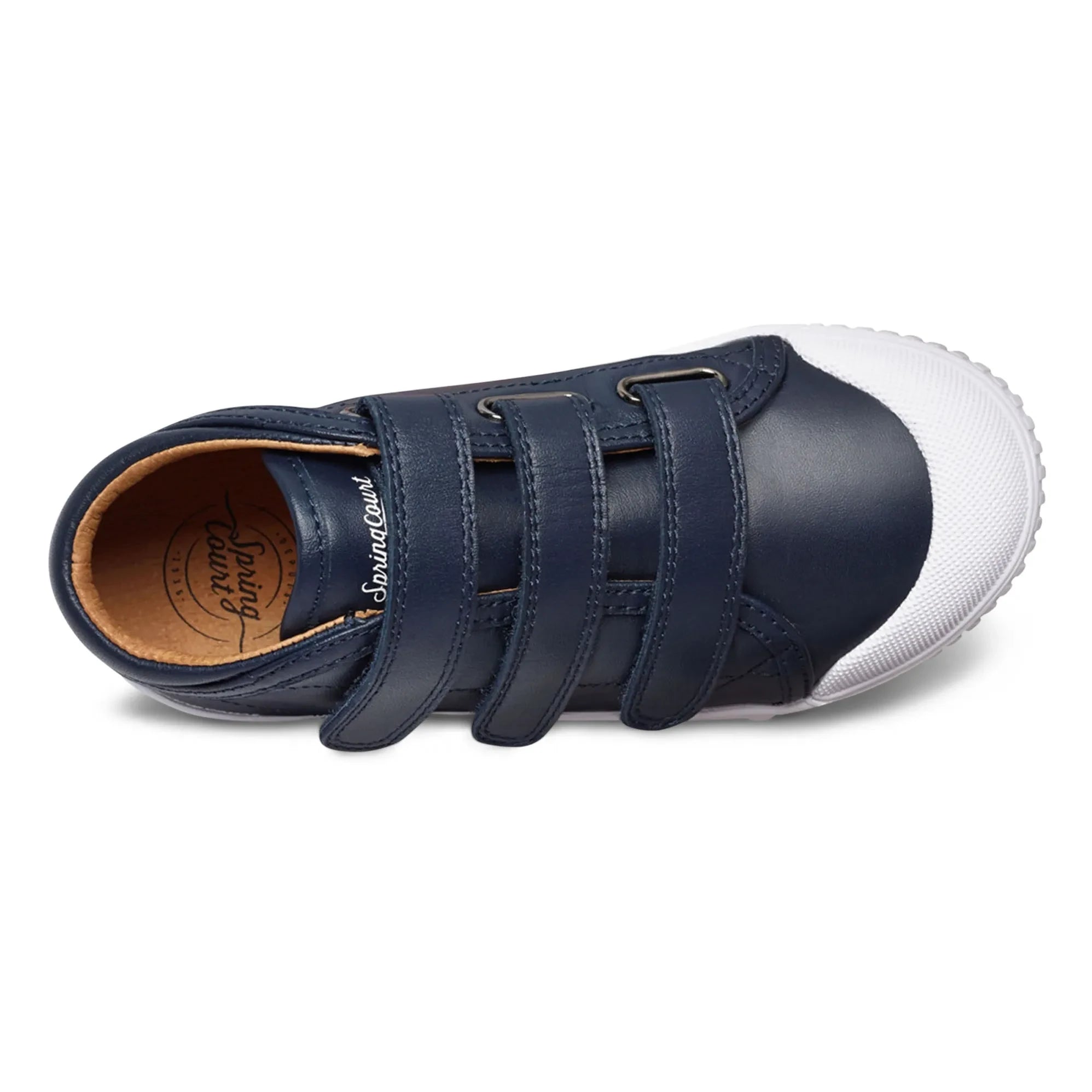Spring Court - Zapatillas deportivas de caña alta con velcro B2 Nappa | Azul marino