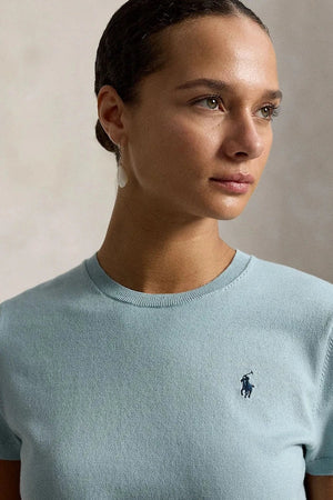 Suéter de algodón de manga corta para mujer Polo Ralph Lauren