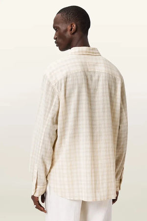 AllSaints Camisa de algodón para hombre TOYA