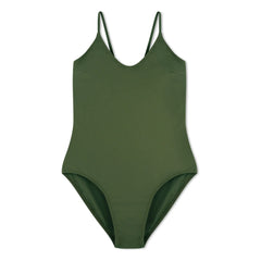 Matona - Jersey de cuello de pico de una pieza con fibras recicladas | Verde cromo