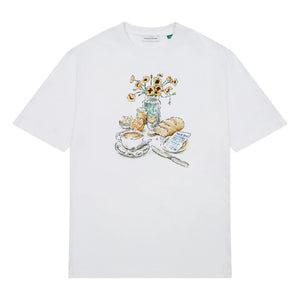 Edmmond Studios - Camiseta de algodón orgánico Edmmond Breakfast | Blanco