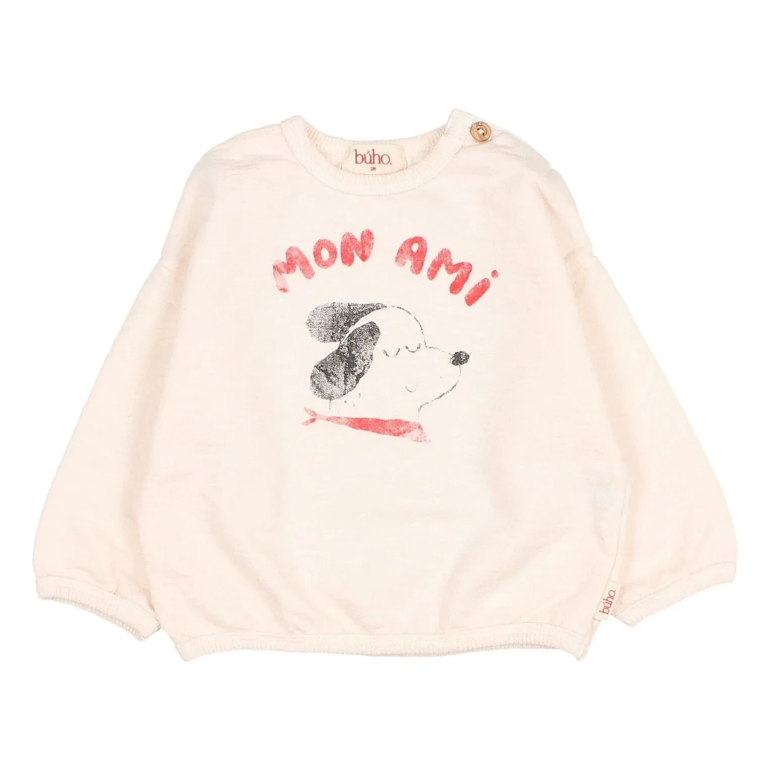 Búho - Sudadera Mon Ami de forro polar de algodón orgánico | Rosa Lichi