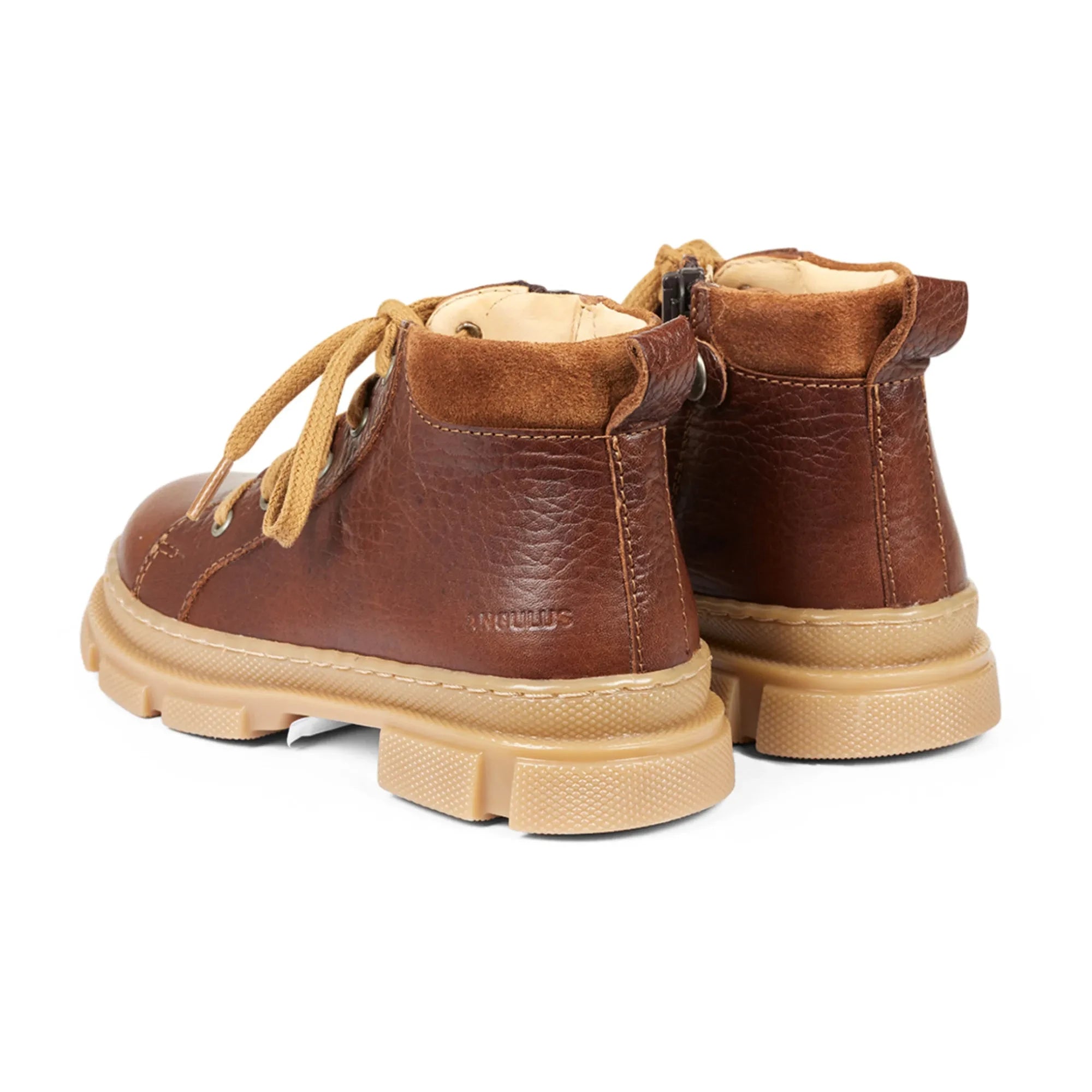 Angulus - Botines de cordones con cremallera | Coñac