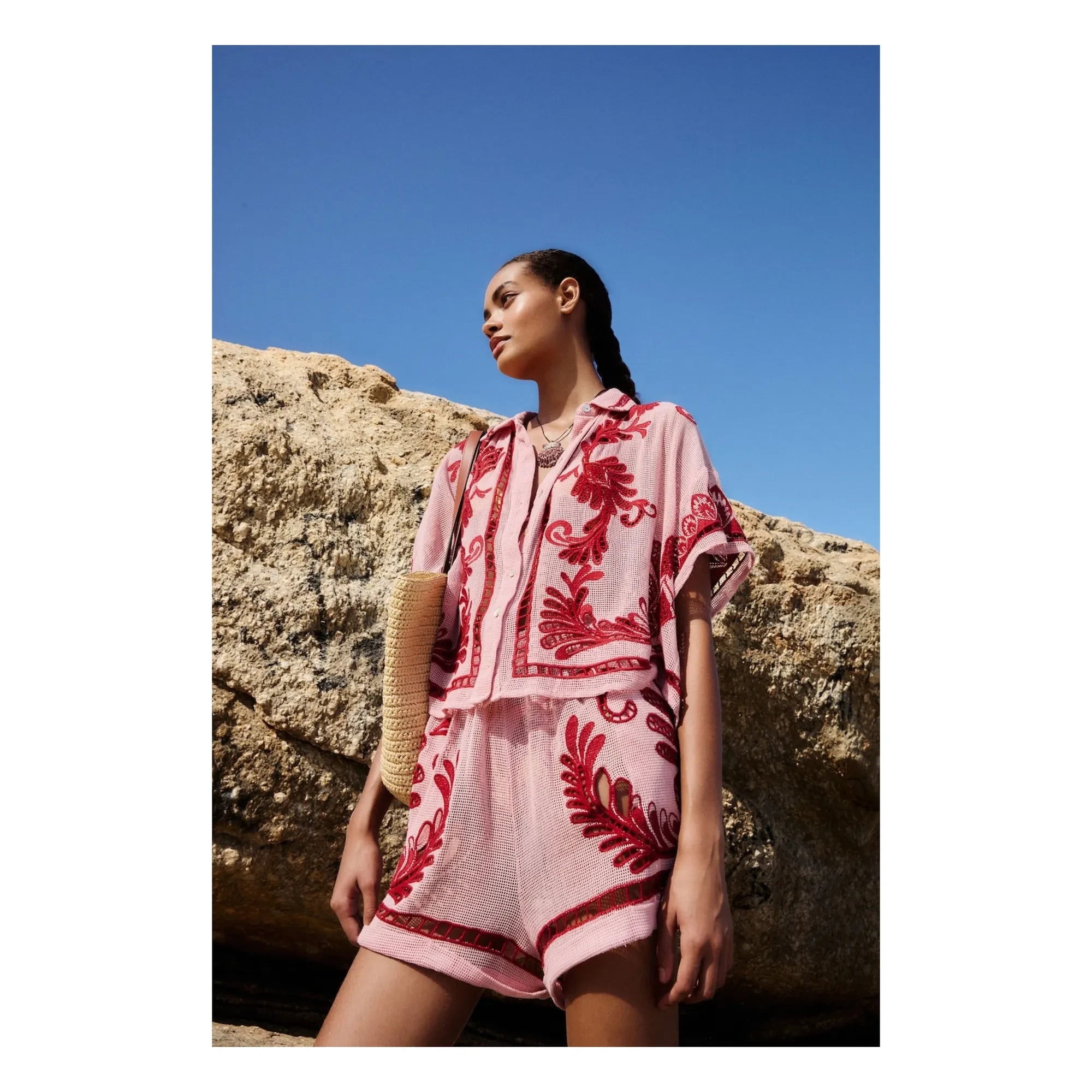 Farm Rio - Shorts arabescos | Rosa