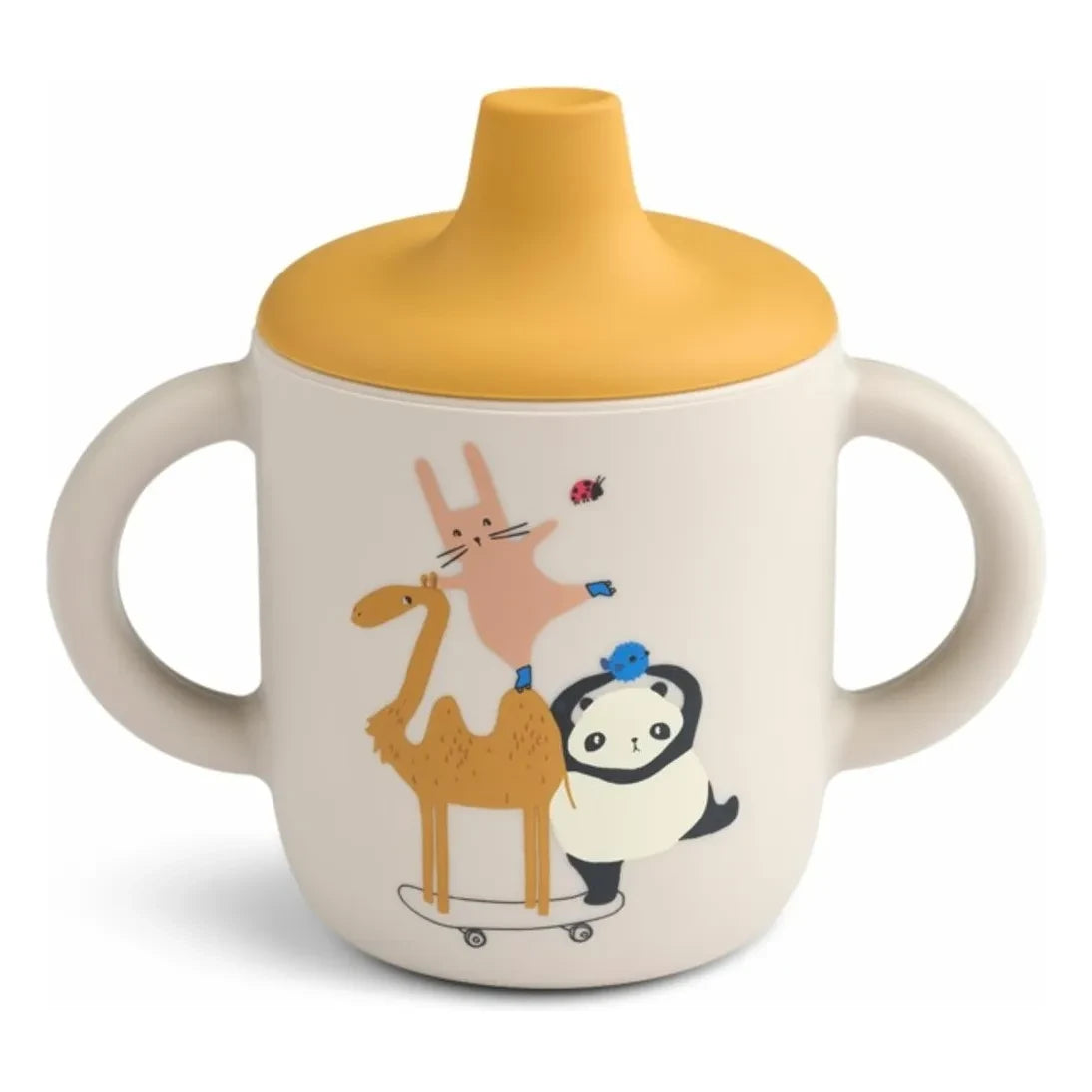 Liewood - Vaso de aprendizaje de silicona Neil | Around the world/Sandy
