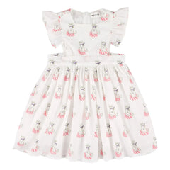 Morley - Vestido con volantes Xipil Cats | Blanco