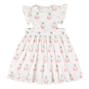 Morley - Vestido con volantes Xipil Cats | Blanco
