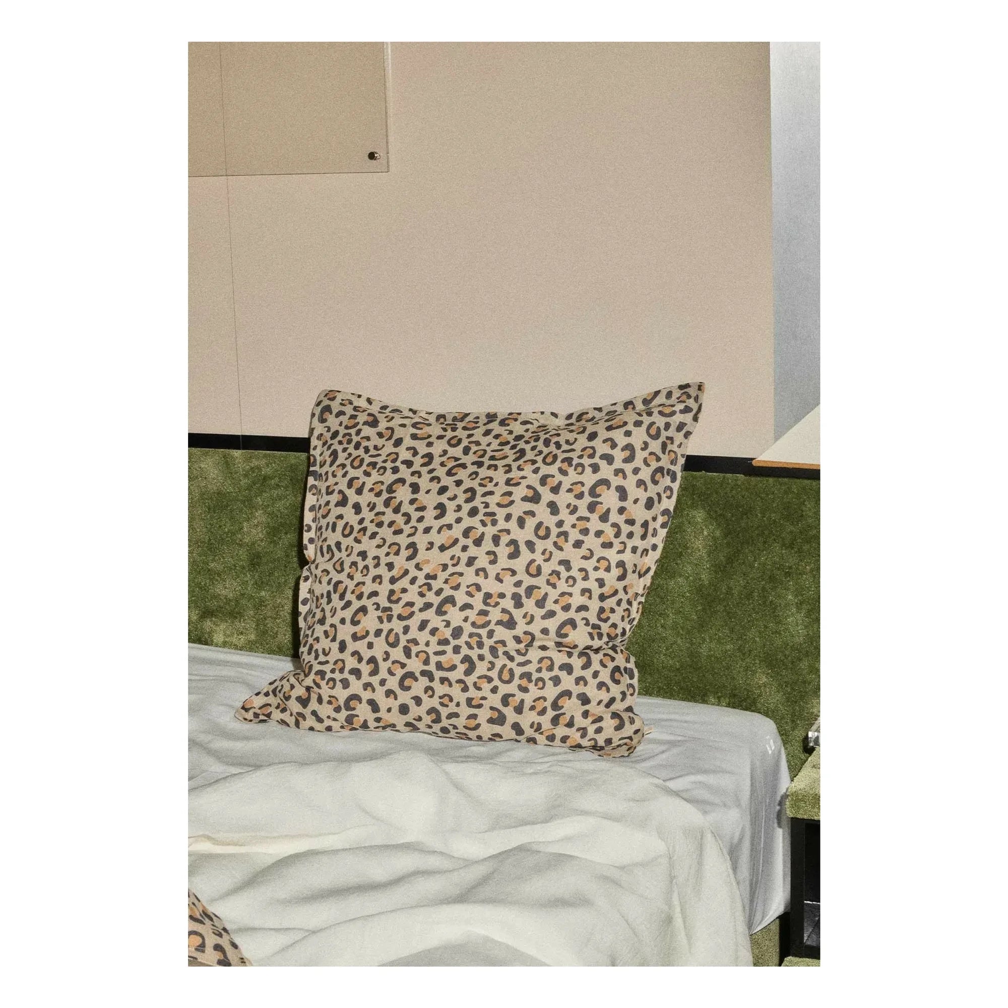 Gabrielle Paris - Funda de almohada de lino lavado | Leopardo
