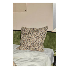 Gabrielle Paris - Funda de almohada de lino lavado | Leopardo