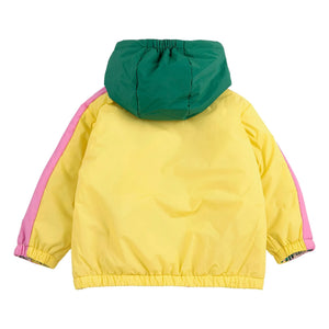 Bobo Choses - Chaqueta de bebé reversible de fibra reciclada con bloques de color | Amarillo