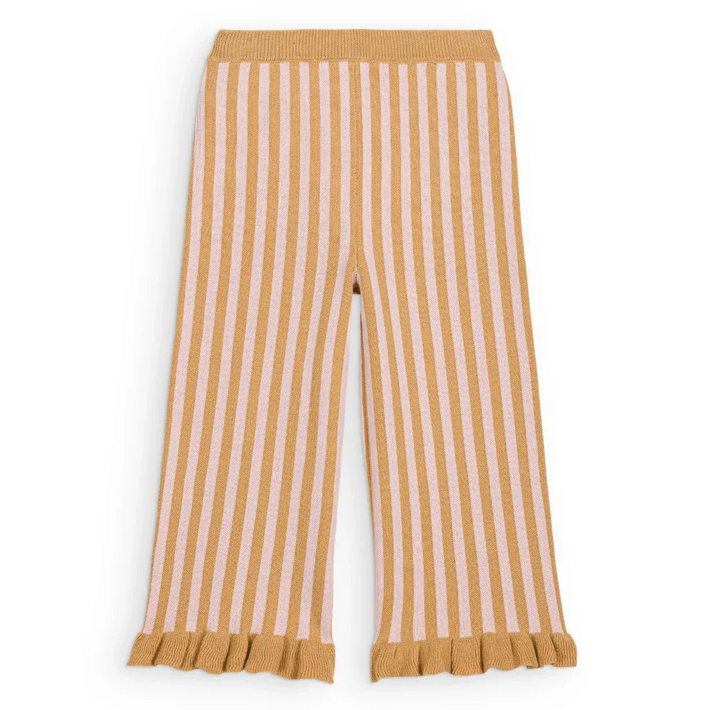 Louise Misha - Pantalón de red a rayas Salia | Caramelo