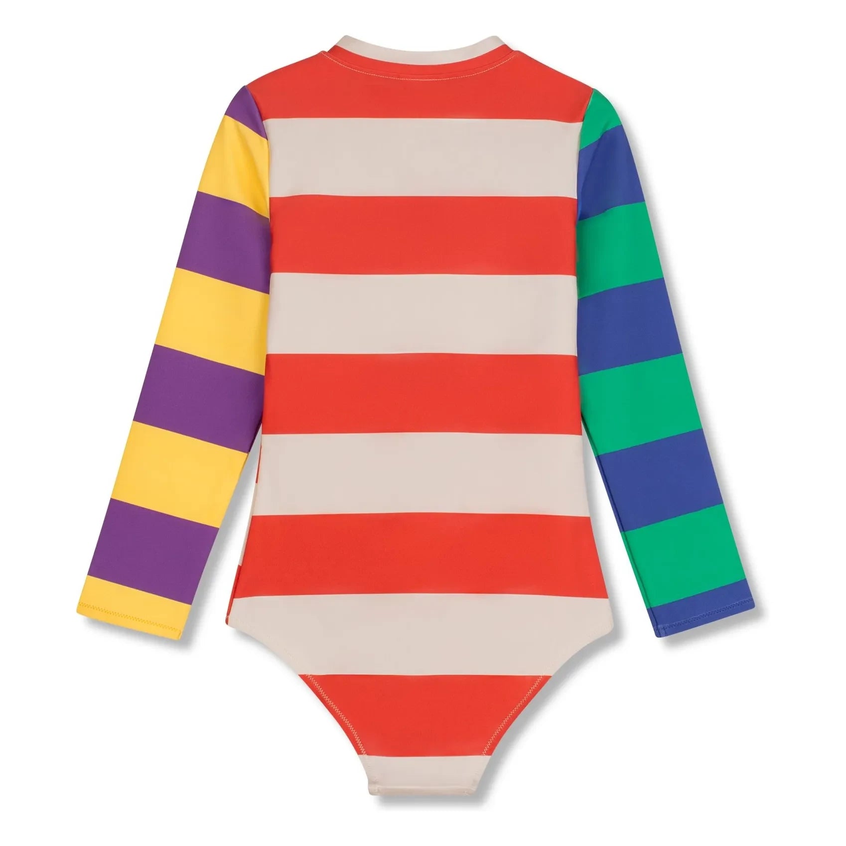 Wynken - Traje de baño de manga larga a rayas, fibras recicladas | Crudo