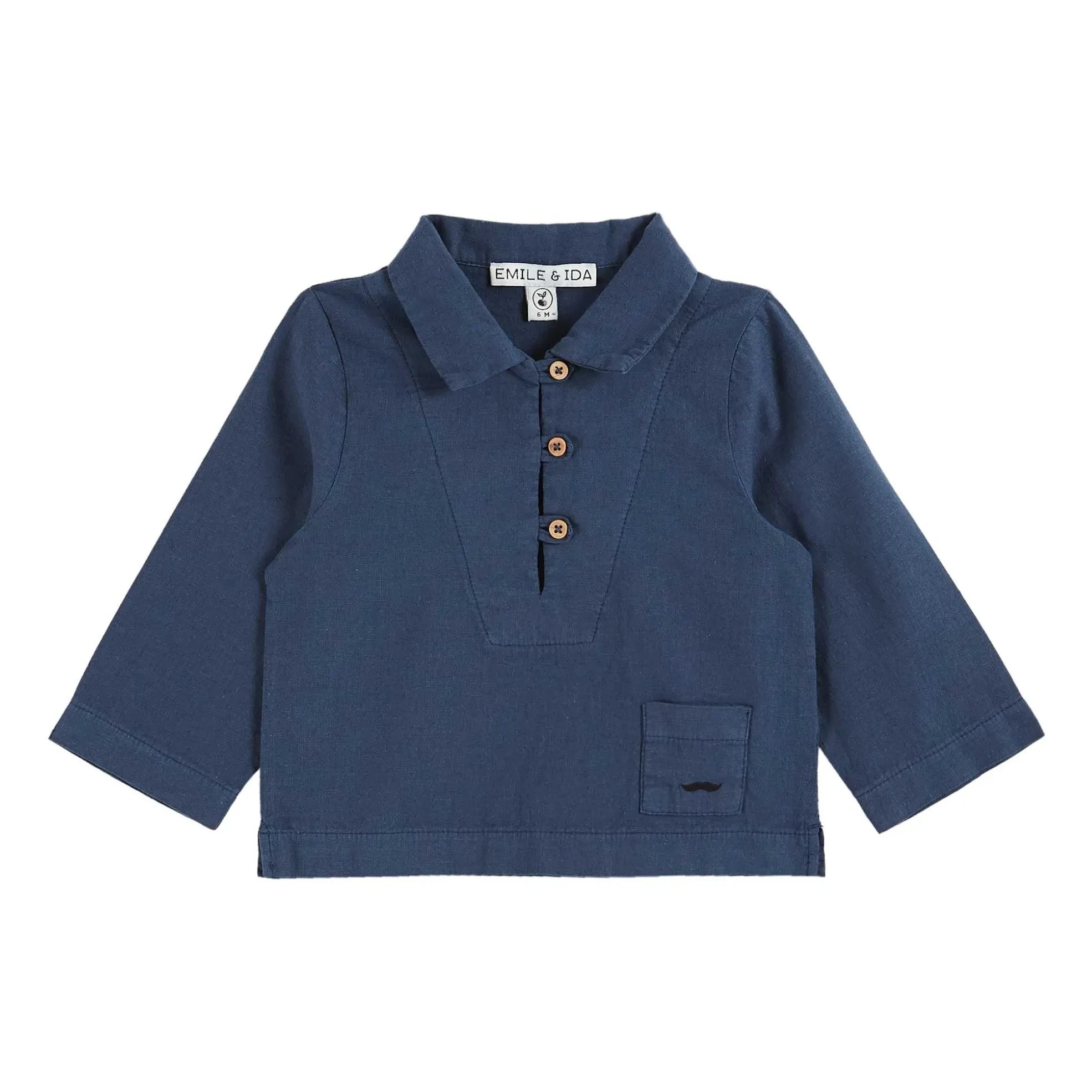 Emile et Ida - Camisa de lino | Azul marino