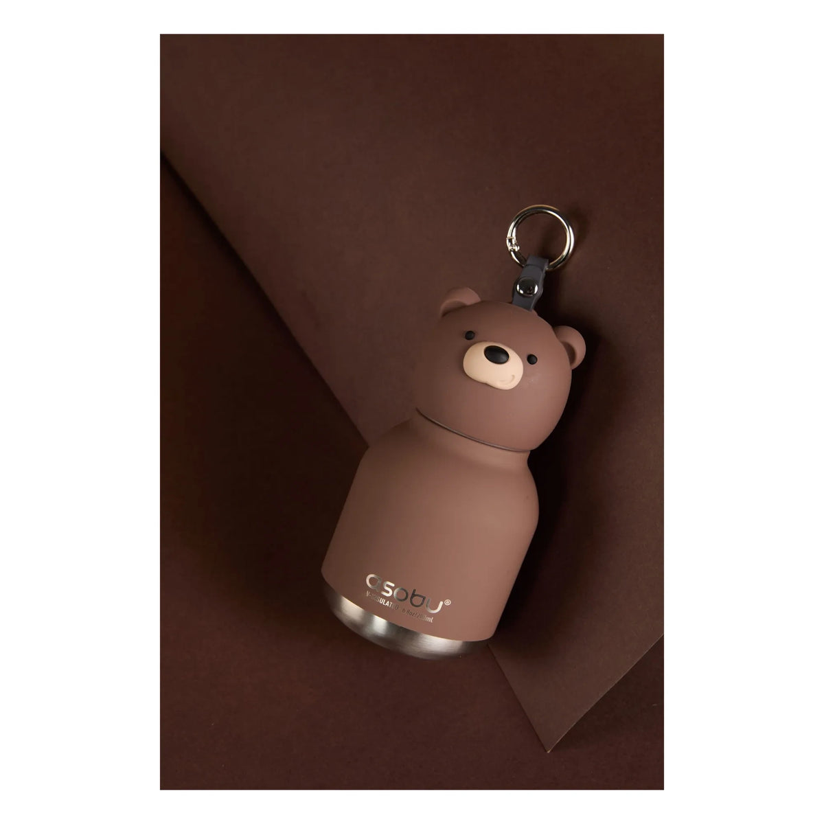 Asobu - Mini botella de acero inoxidable oso pardo | Brown