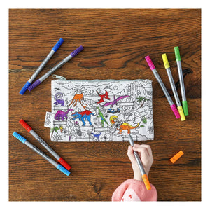EatSleepDoodle - Set para Colorear Dino