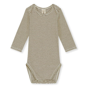 Gray Label - Body de rayas Algodón orgánico | Caqui