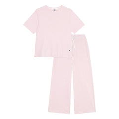 Petit Bateau - Pijama de algodón orgánico a rayas | Rosa
