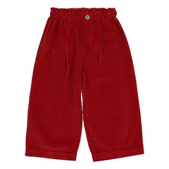 Búho - Pantalones de terciopelo girly | Rojo cereza