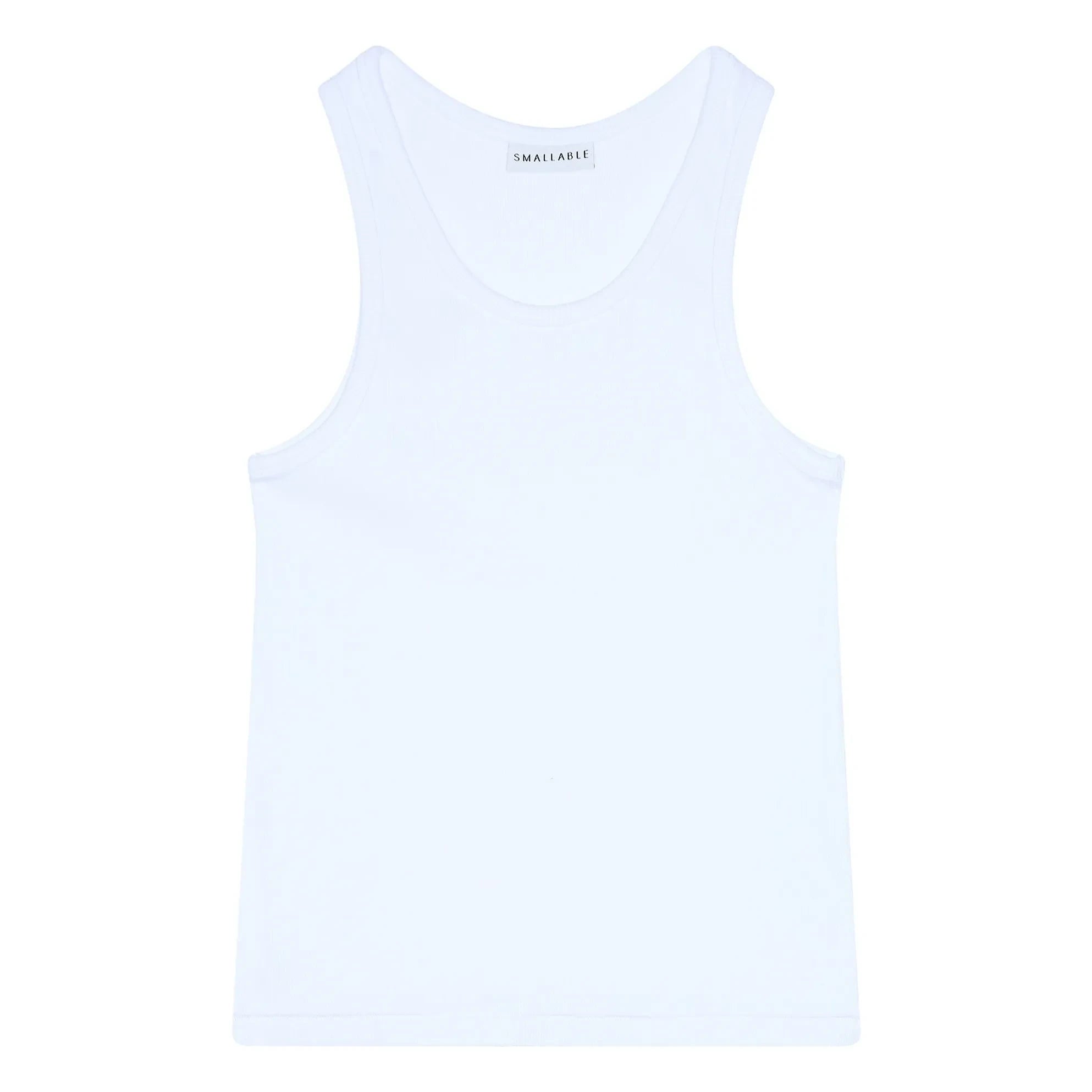 Smallable Woman - Camiseta de tirantes acanalada de algodón orgánico Ayla | Blanco