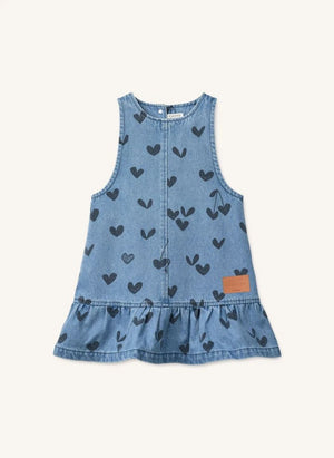 Liewood - Vestido de Denim con Volantes Angelica | Azul