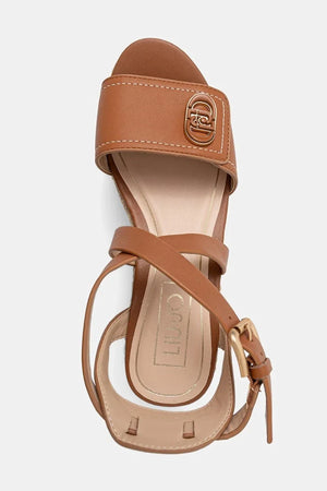Sandalia de plataforma inclinada de piel para mujer Liu Jo BALI 01