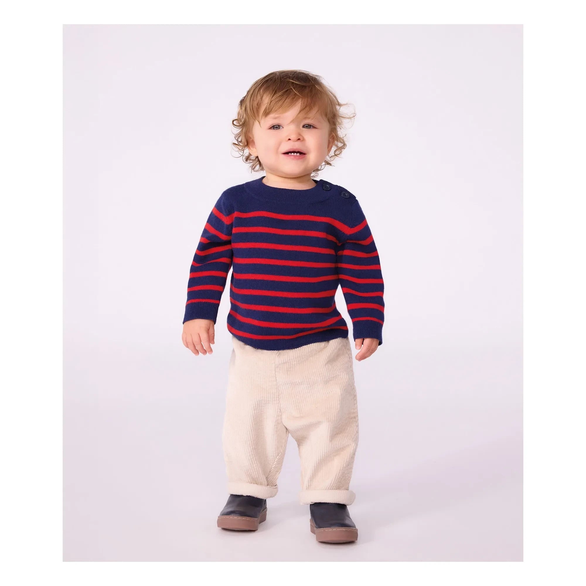 Petit Bateau - Pantalón de cordón de algodón orgánico | Beige
