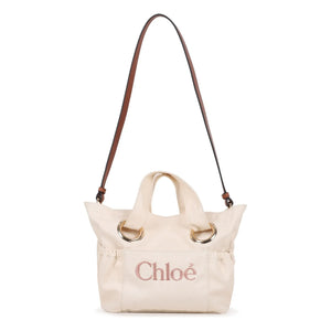 Chloé - Bolso tote con logo de algodón orgánico | Tiza