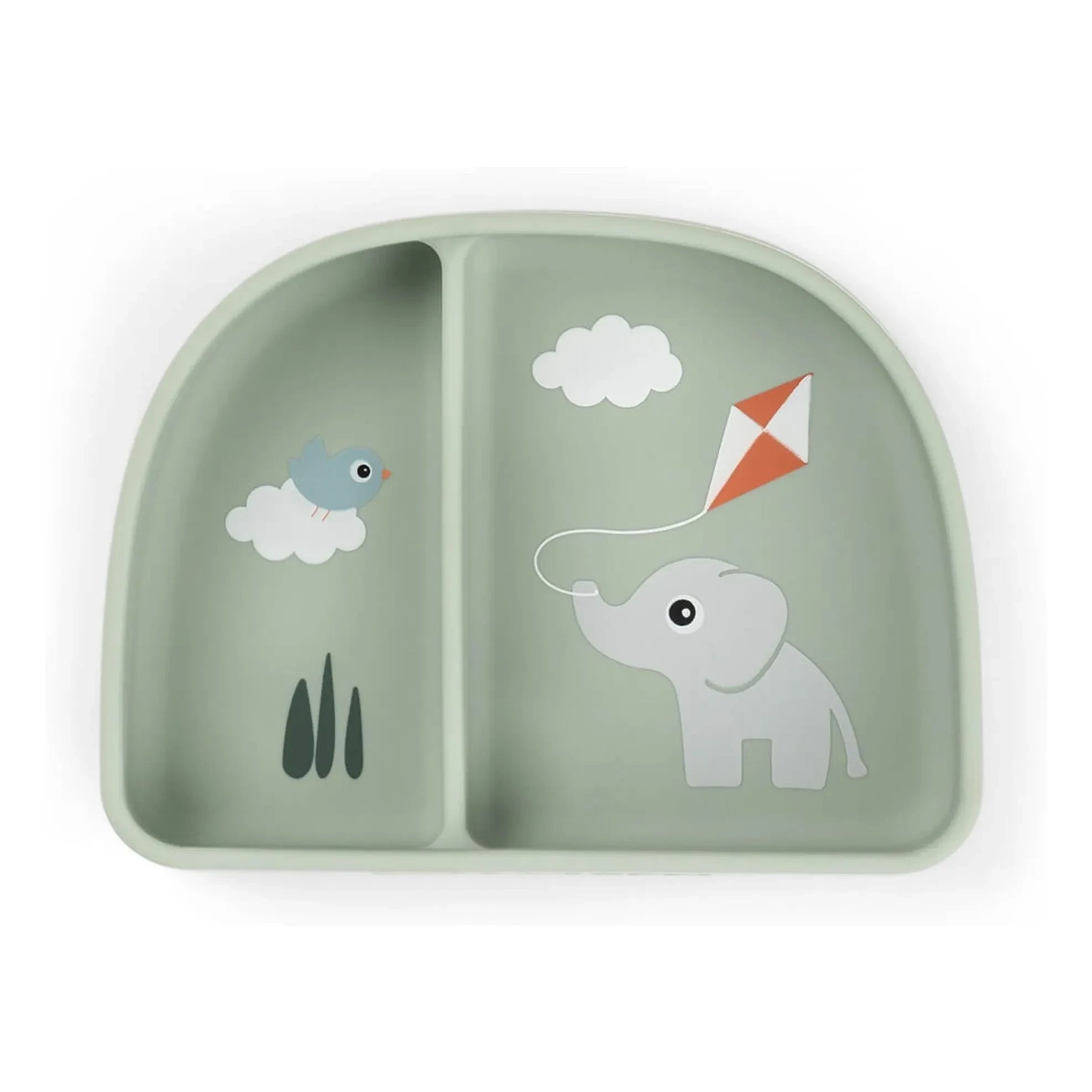 Done by deer - Cuenco con Ventosa para Compartimentos Playground | Verde