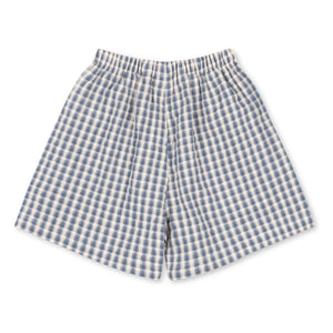 Konges Sløjd - Pantalones Cortos Kim de Algodón Orgánico a Cuadros | Azul