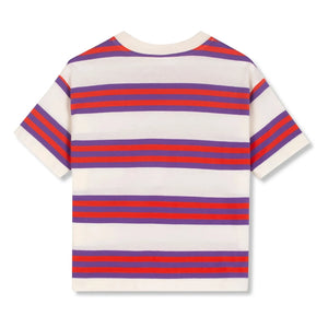 Wynken - Camiseta de algodón orgánico a rayas | Morado