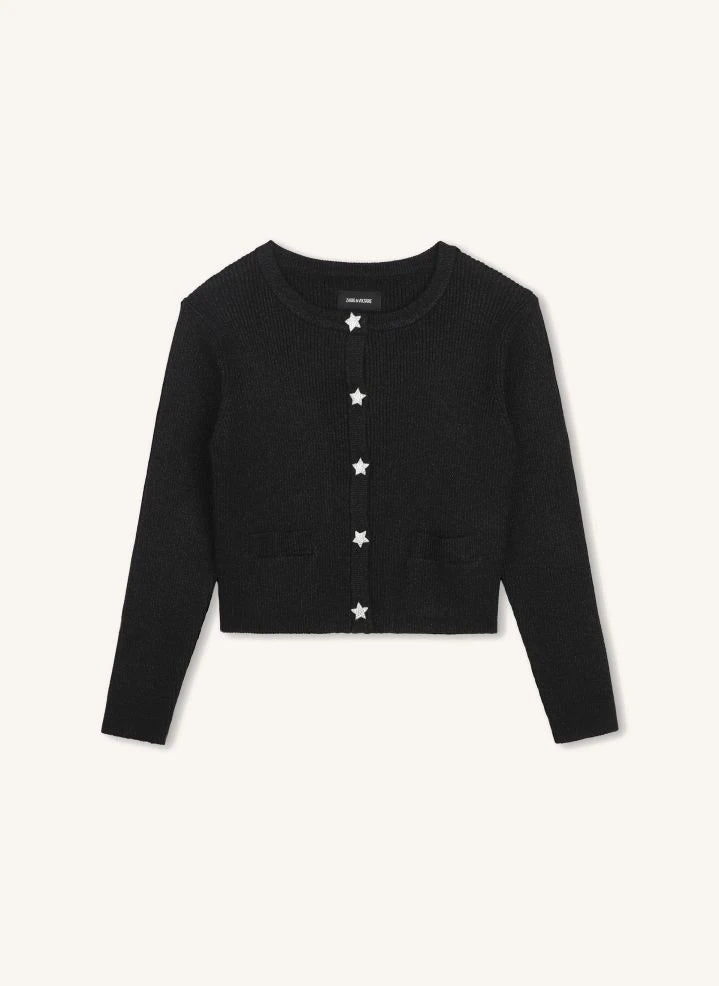 Zadig & Voltaire - Chaleco con estrella y botones | Negro