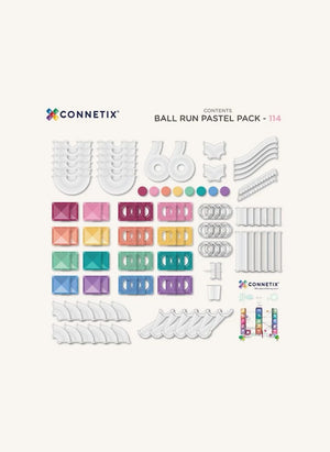 Connetix - Set de Rodado de Pelotas Pastel de 114 Piezas