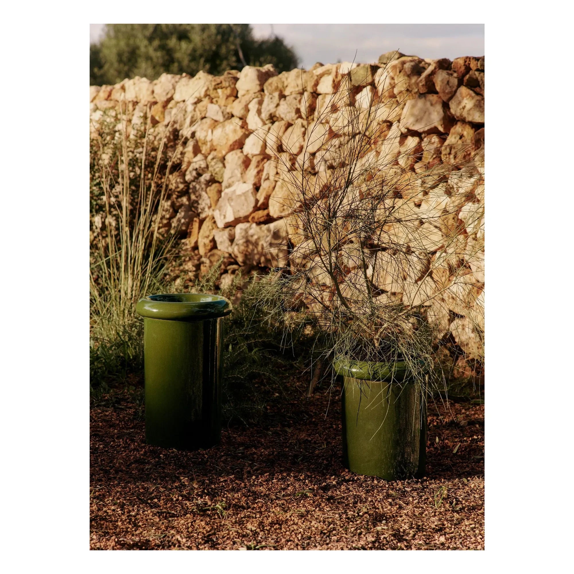 Ferm Living - Maceta Rollo | Verde oscuro