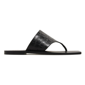 A. Emery - Sandalias de punta abierta con diseño de cocodrilo | Negro
