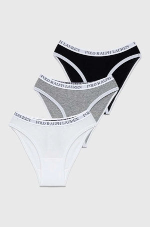 Polo Ralph Lauren Braguita de Bikini para Niña (Paquete de 3)