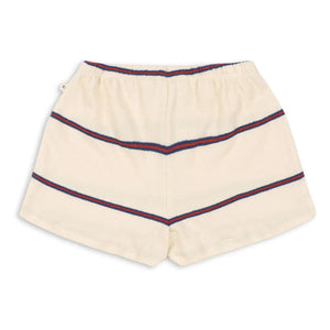 Konges Sløjd - Shorts de trío de algodón orgánico a rayas | Beige