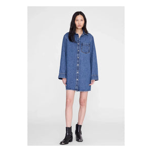 Anine Bing - Denim Mary elbise | Mavi