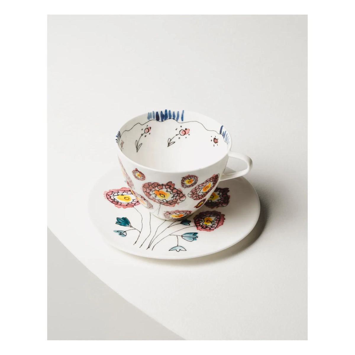 Serax - Taza de café y platillo Anemone, Serax for Marni - Set de 2 | Leche