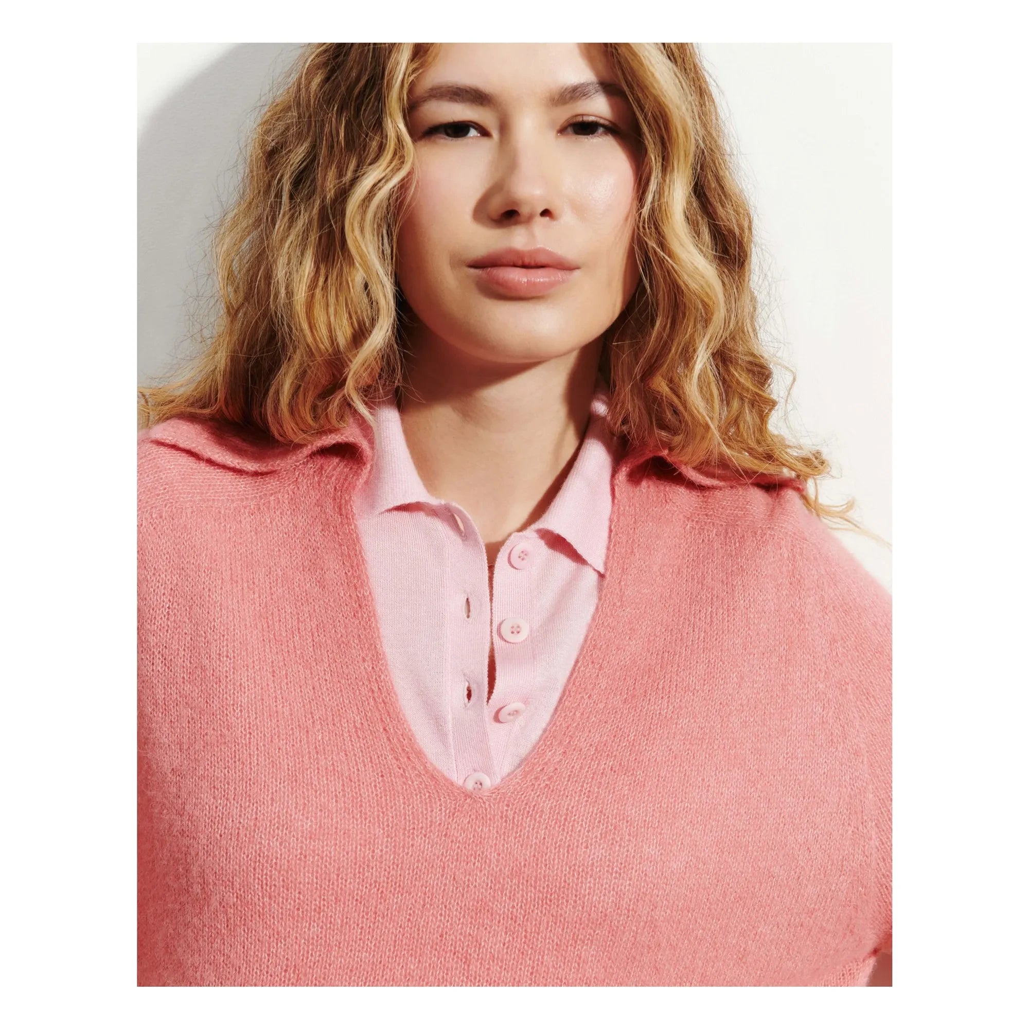 Bompard - Polo de alpaca y cachemira de seda | Rosa caramelo