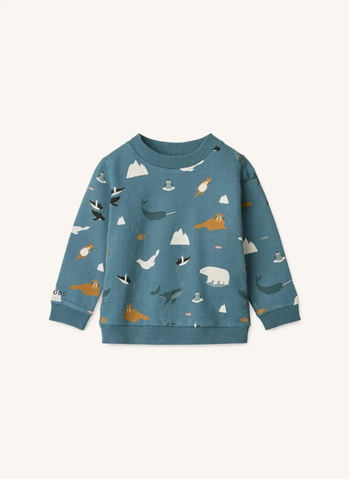 Liewood - Sudadera de algodón orgánico Thora Sea | Azul