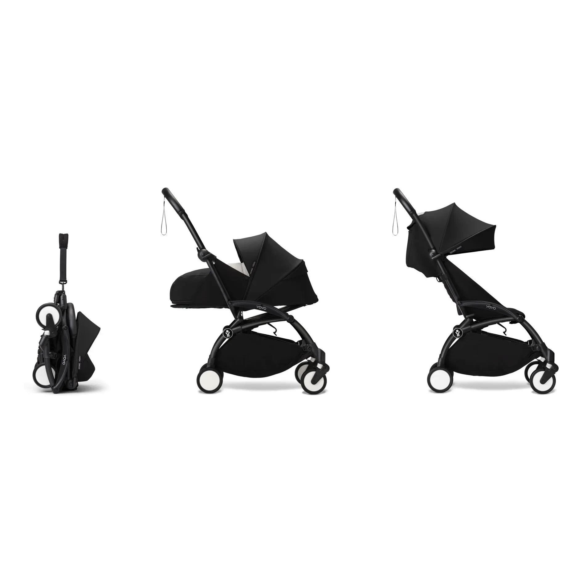 Stokke® - Cochecito YOYO³ completo 0+ y 6+ Chasis negro | Negro
