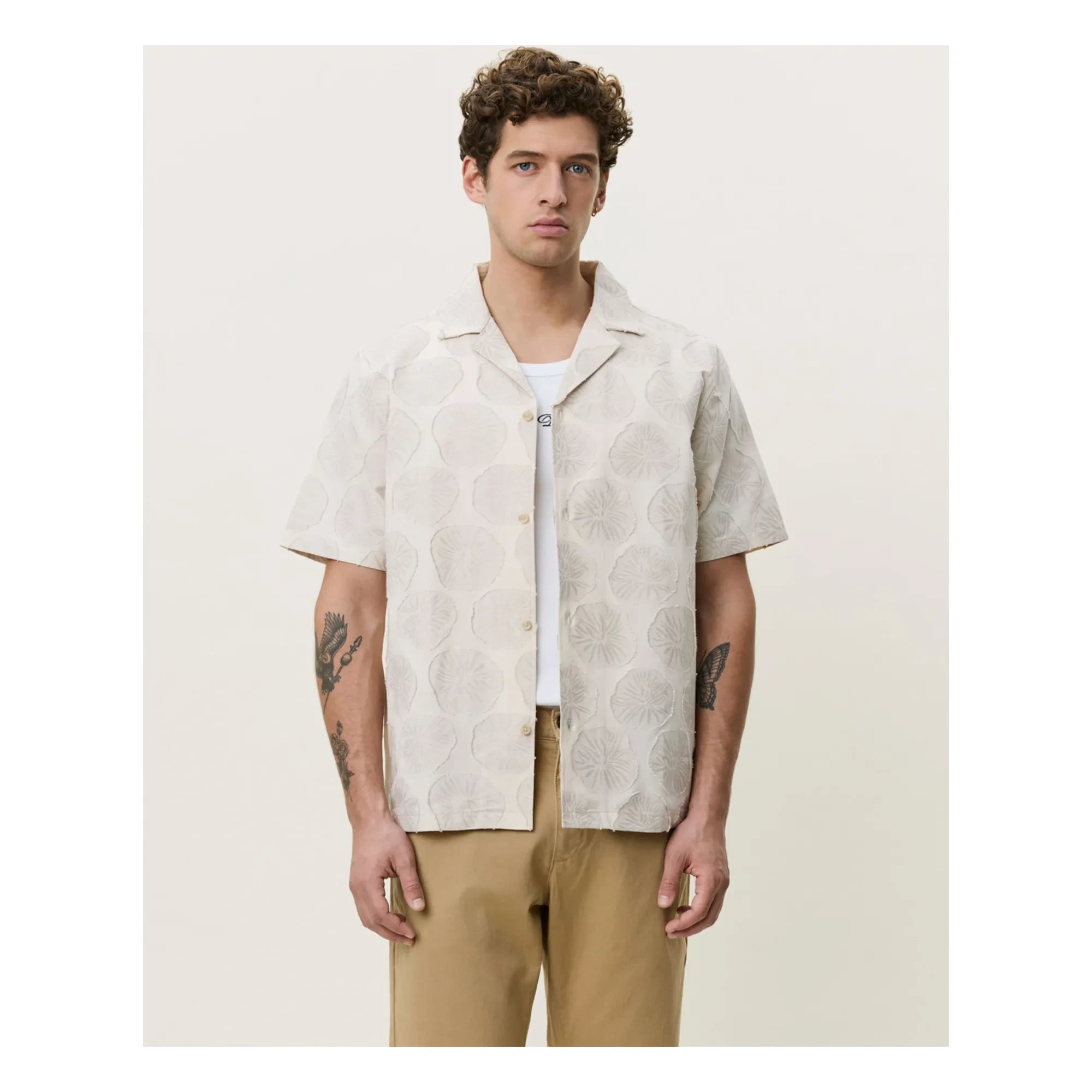 Les Deux - Camisa jacquard Dahlia | Beige