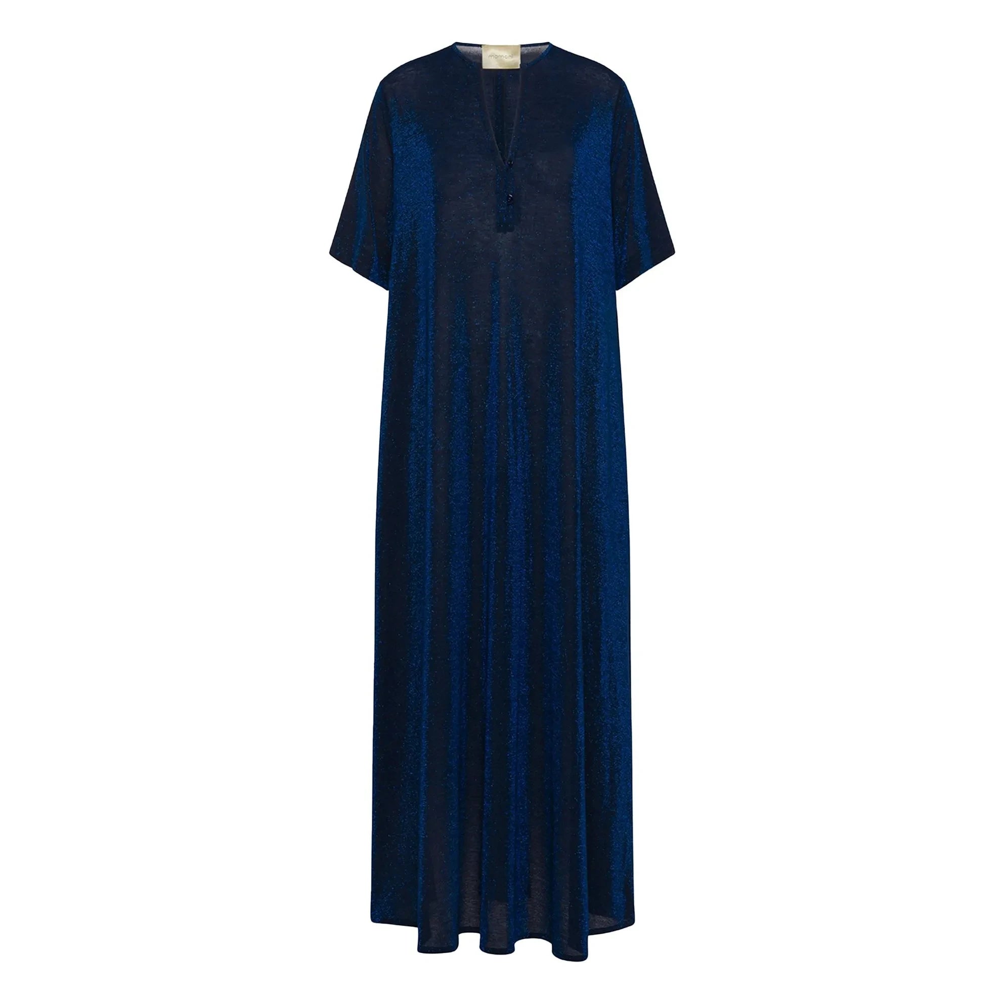 Momoni - Vestido Metalizado Penélope | Azul Marino