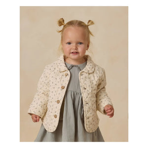 Quincy Mae - Chaqueta acolchada Fleurie de gasa de algodón orgánico | Crudo