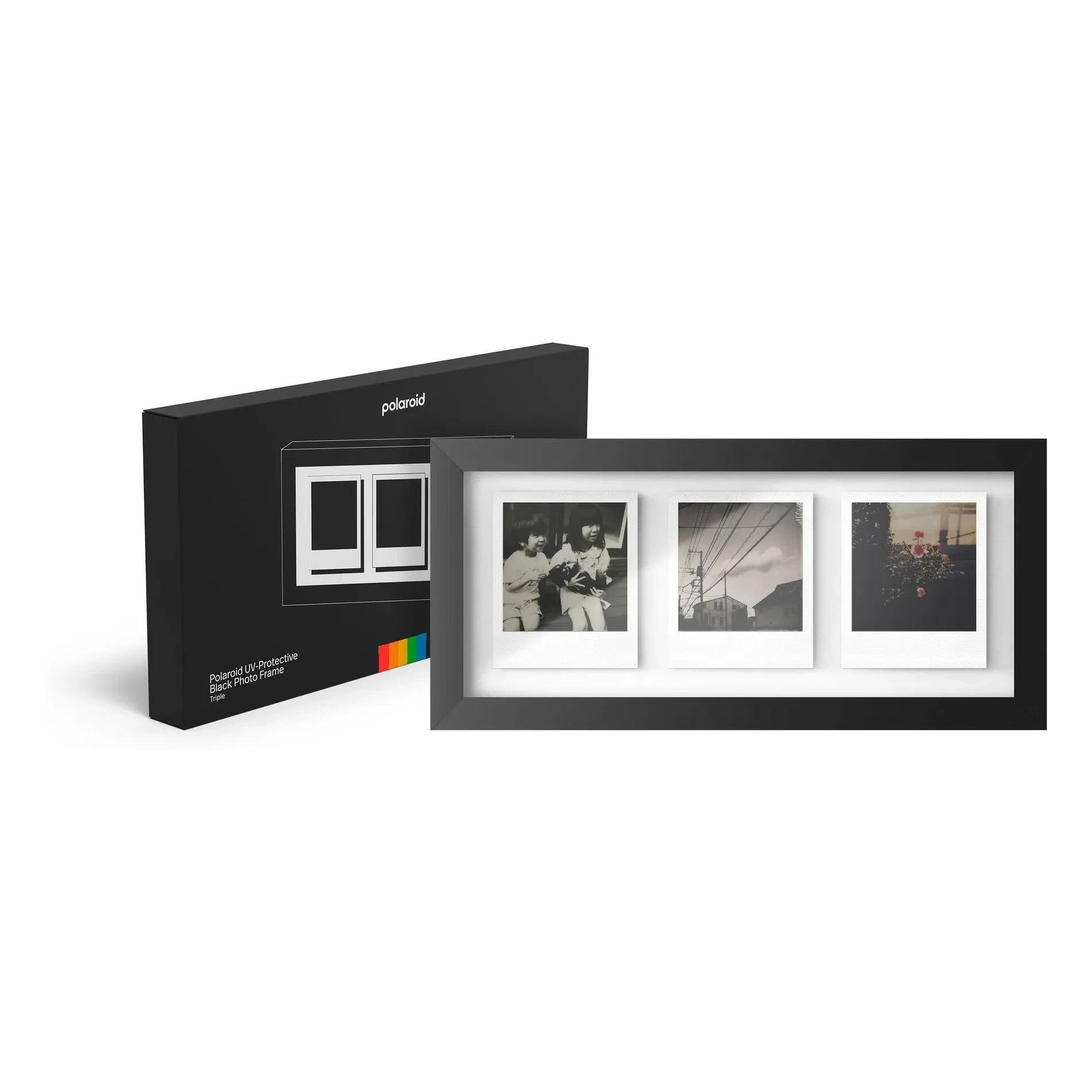 Polaroid - Marco de fotos para tres Polaroids | Negro